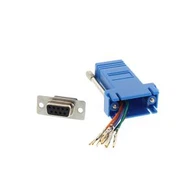 Blue DB9 Female to RJ45 Jack Console Adapter